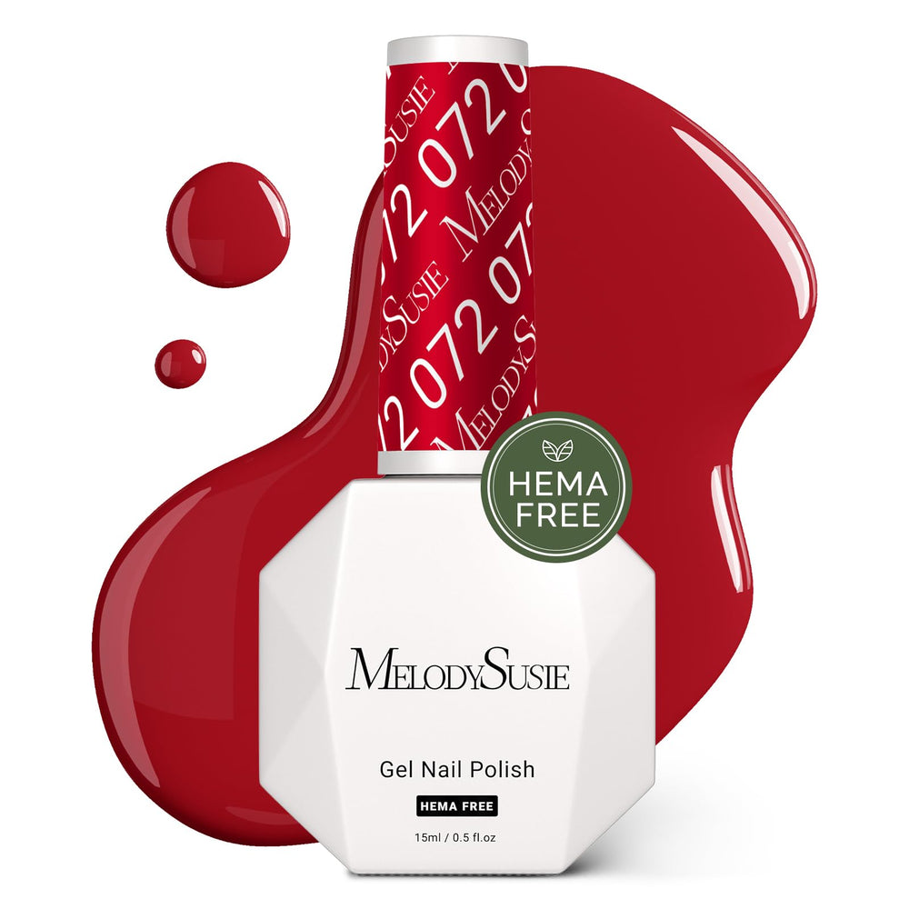 MelodySusie front bottle red showing label and glossy finish benefit of rich color
