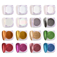 MelodySusie front packaging showing the 16-piece chrome powder set and convenience