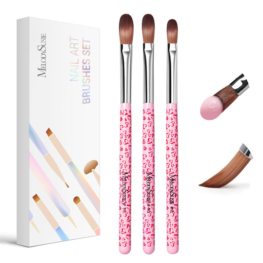 MelodySusie front view of pink brush set showing professional look and convenience