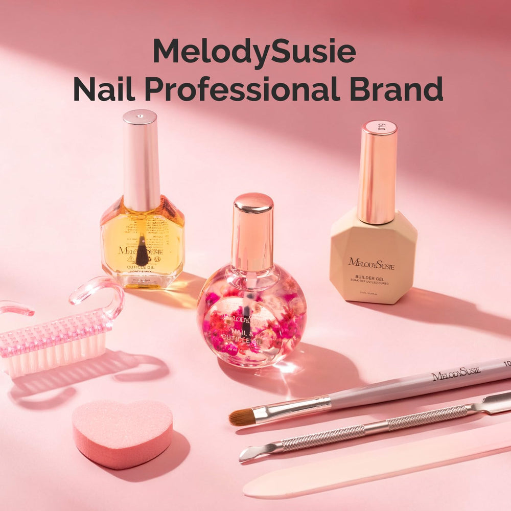 MelodySusie gift box presentation with bottle, elegant present for nail lovers