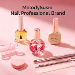MelodySusie gift box presentation with bottle, elegant present for nail lovers