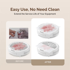 MelodySusie filter sheet installed on a nail dust extractor improving suction
