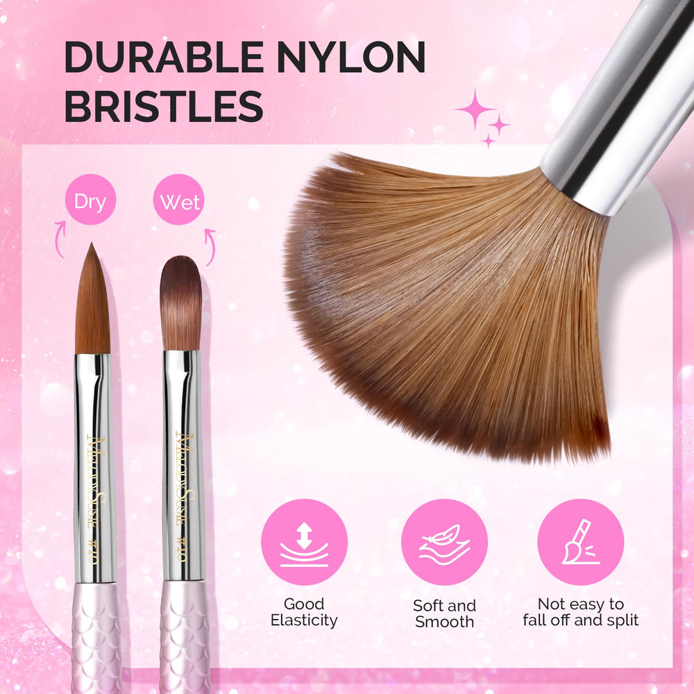 MelodySusie brush applying acrylic on nail in use for precise control benefit