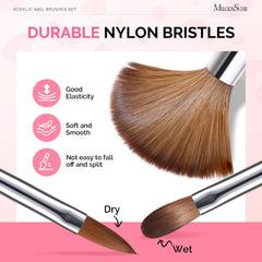 MelodySusie brush applying acrylic powder showing controlled application and coverage