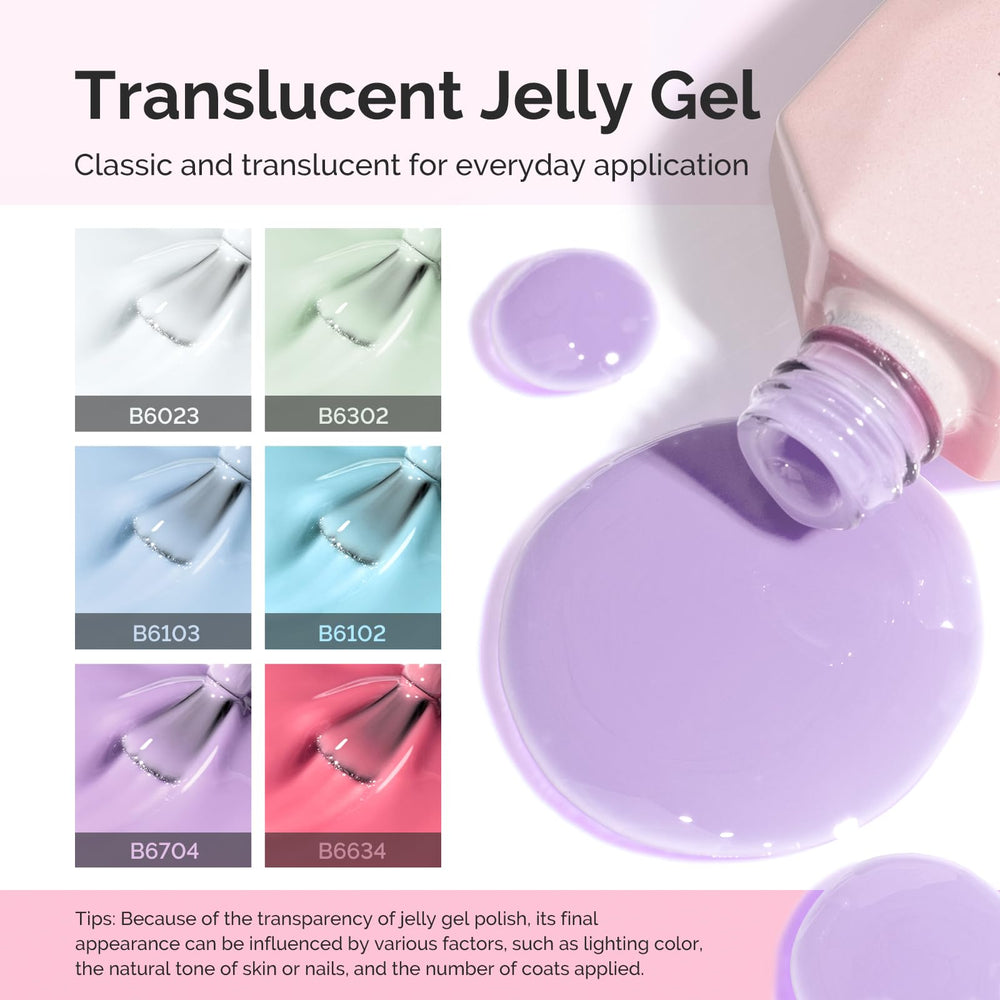 MelodySusie jelly texture closeup highlighting glossy, glass-like finish for depth