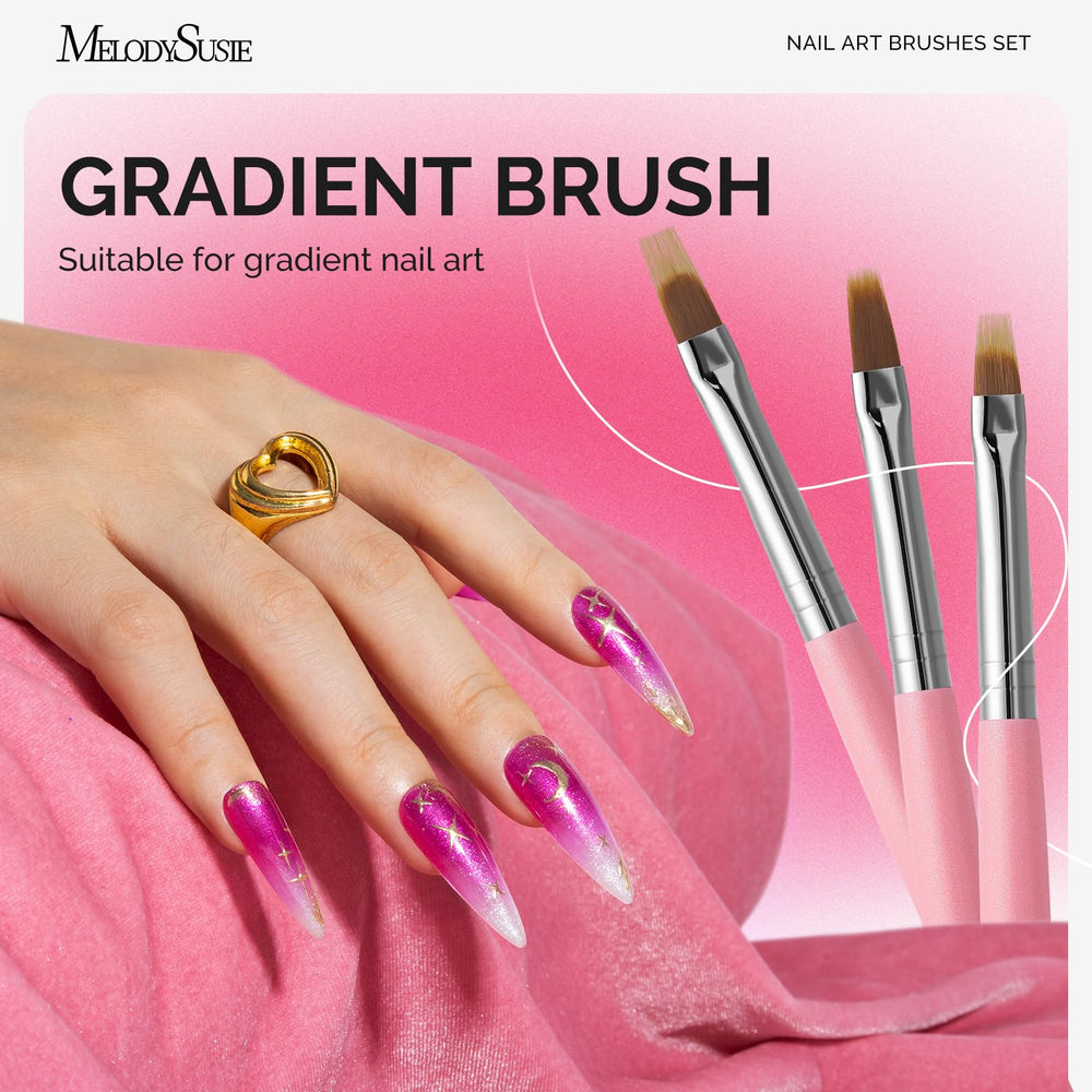 MelodySusie ladder brush blending three polish shades for seamless gradient