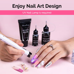 MelodySusie manicure setup with lamp and gems illustrating at-home use