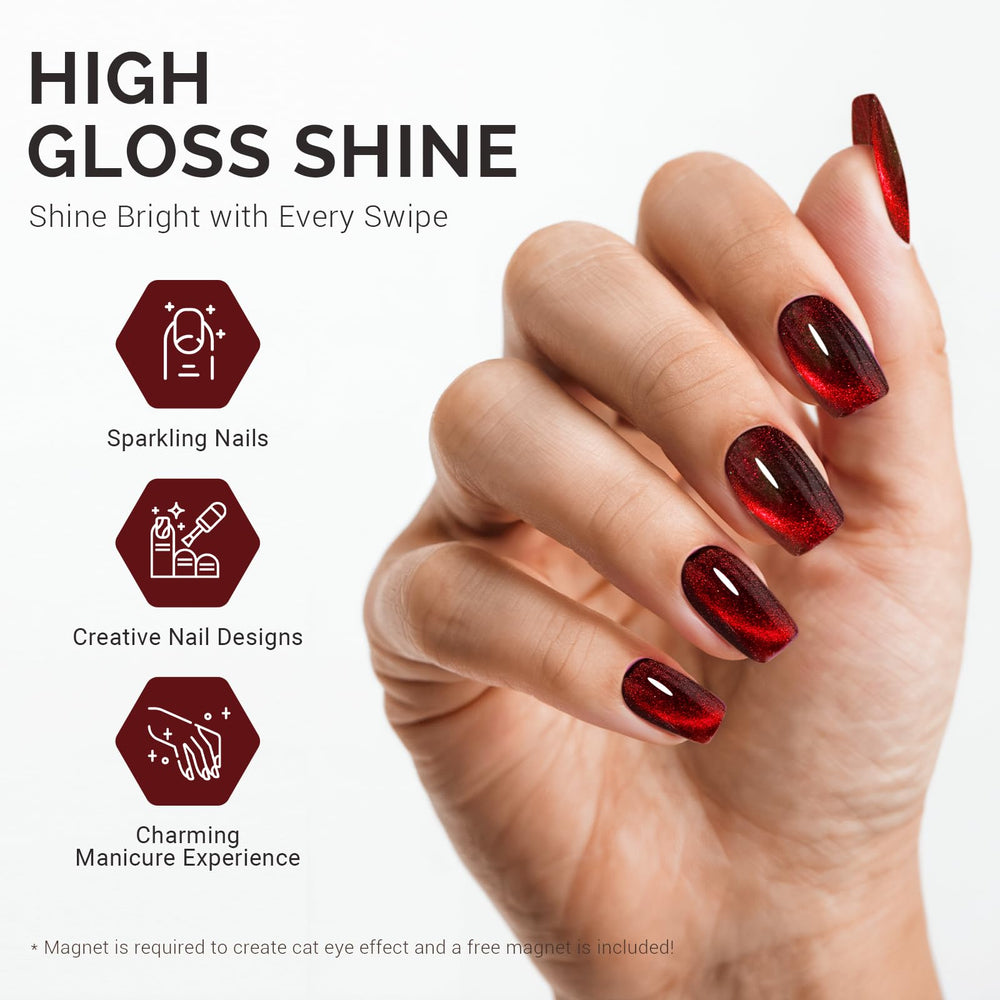 MelodySusie magnet tool held above nail creating precise holographic stripe