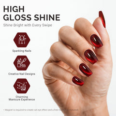 MelodySusie magnet tool held above nail creating precise holographic stripe