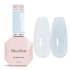 MelodySusie front bottle image showing milky blue shade and glossy finish benefit