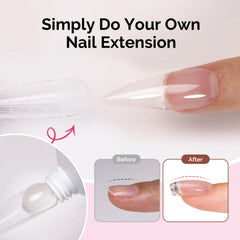 Encapsulated rhinestones set on cured MelodySusie poly gel demonstrating secure embellishment hold