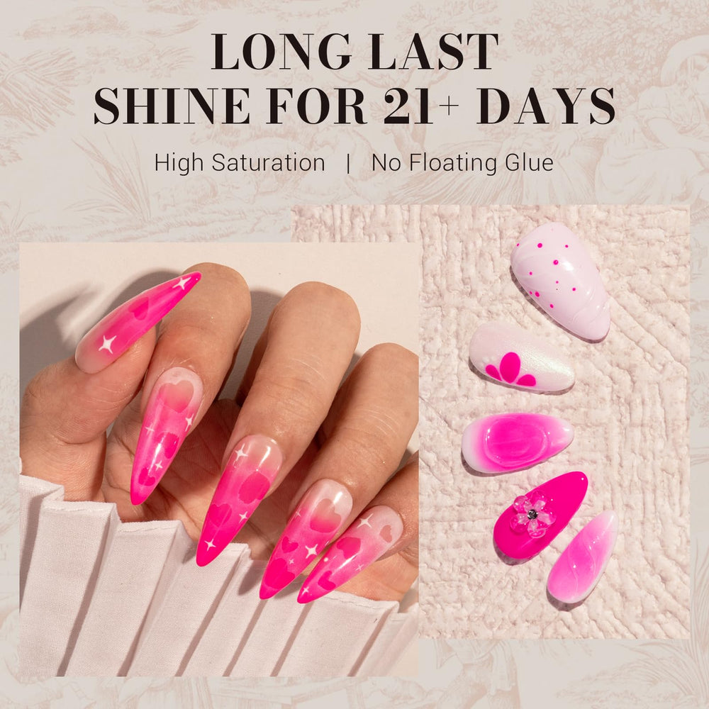 MelodySusie nails in use cured under LED lamp for durable salon result