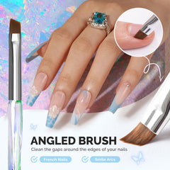 MelodySusie oval brush used on nail tip demonstrating color extension and even polish distribution