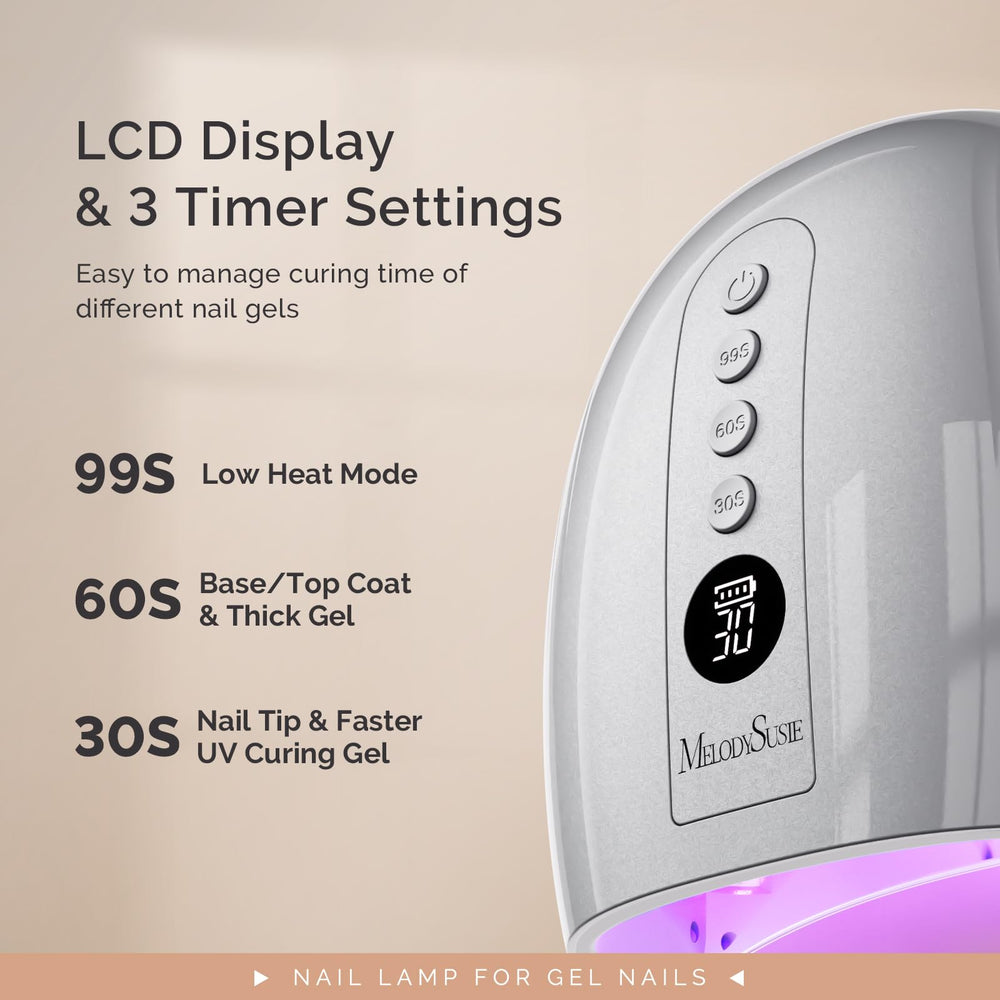 MelodySusie handheld cordless use showing portable battery-powered convenience
