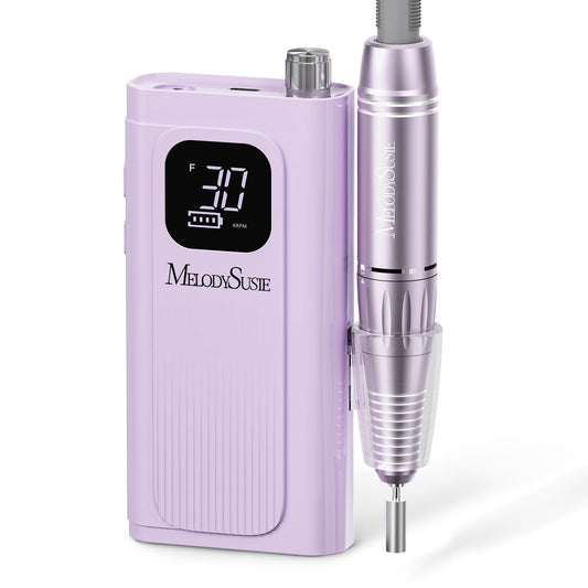 MelodySusie SC300F front view showing compact purple case and controls for portable convenience