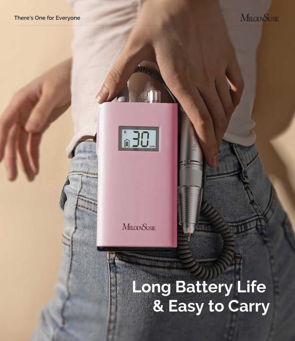 MelodySusie SC320H clipped to waist illustrating portable practice and hands-free carry