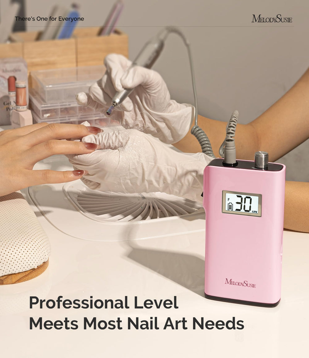 MelodySusie SC320H in use during a manicure showing steady filing and control