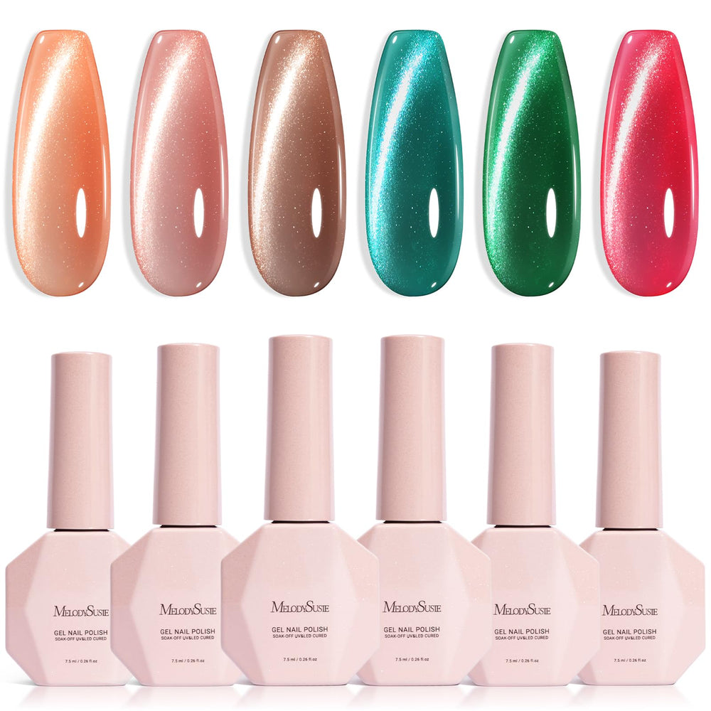 MelodySusie set front packaging showing six bottles and magnet, easy selection benefit