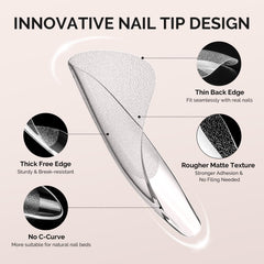 Side profile of MelodySusie short ballerina tip showing thin trailing edge benefit