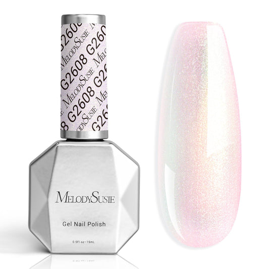 MelodySusie bottle front view showing shimmer polish and easy grip