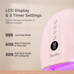 MelodySusie lamp next to a hand for scale showing portable cordless convenience