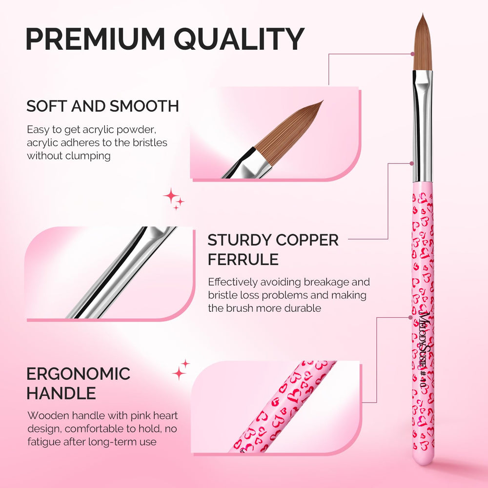 MelodySusie three brushes size comparison (8,10,14) for precise to broad work