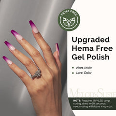 MelodySusie swatch on nail tip demonstrating opaque coverage and color payoff