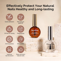 MelodySusie primer texture on nail brush showing smooth quick-dry application benefit
