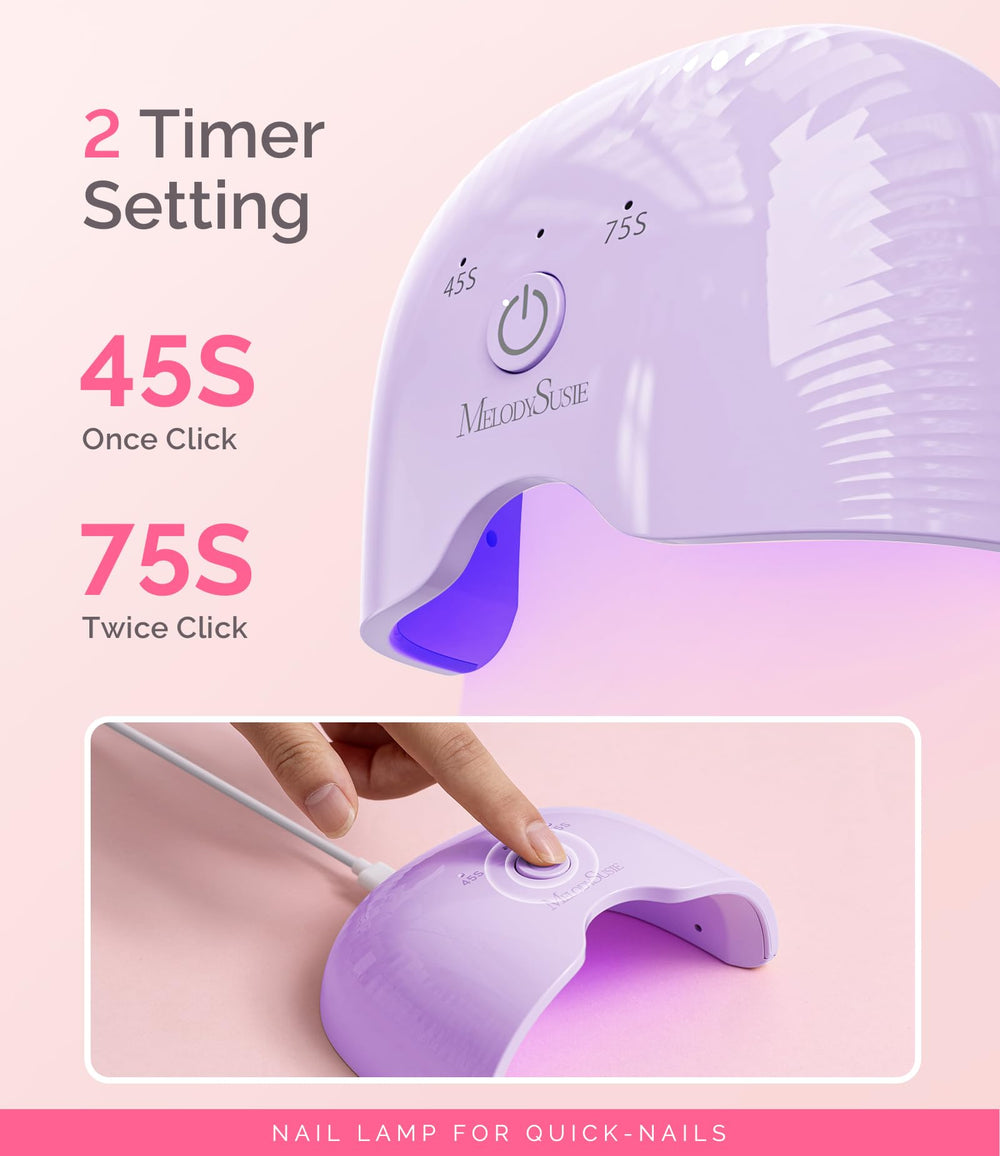 MelodySusie single-button timer detail showing easy operation benefit