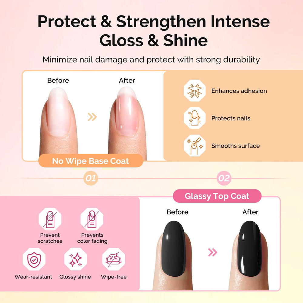 MelodySusie top coat gloss detail highlighting high-shine finish and chip resistance benefit