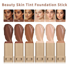 Melsintern applying stick to cheek for quick contour and coverage benefit