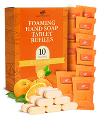 MELTINGTABS front packaging showing citrus scent and 10-pack benefit