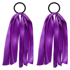 melyde purple ribbon hair ties front packaging shows two-piece set and color appeal