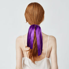 melyde hair tie in high ponytail demonstrates secure hold and decorative movement