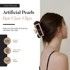 Merdia five clips arranged set displaying matching pieces for styling variety