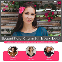 Merdia pinned on ponytail illustrating stable hold and stylish finish