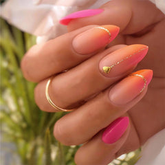 MERVF front packaging showing 24-piece almond ombre nails and benefits of convenience