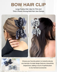 Mesovor clip worn in a half-up hairstyle, keeps hair neat and fashionable