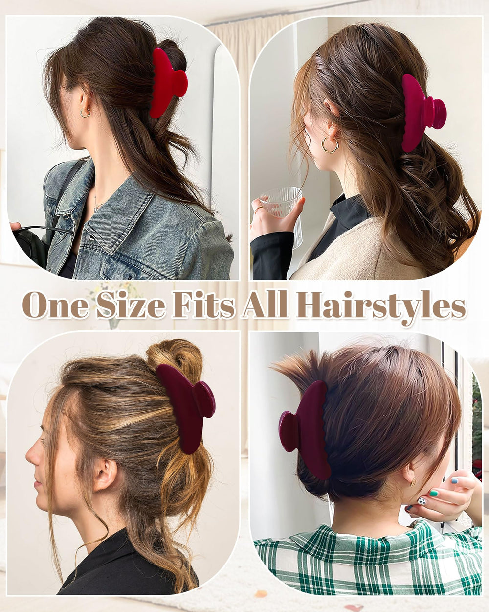 Mesovor clip securing a full bun showing strong hold for thicker hair