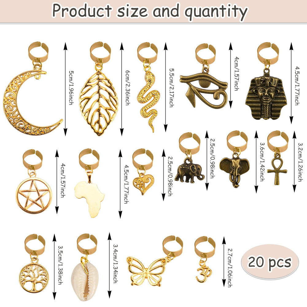 Messen close-up showing snake and butterfly charms highlighting intricate detail