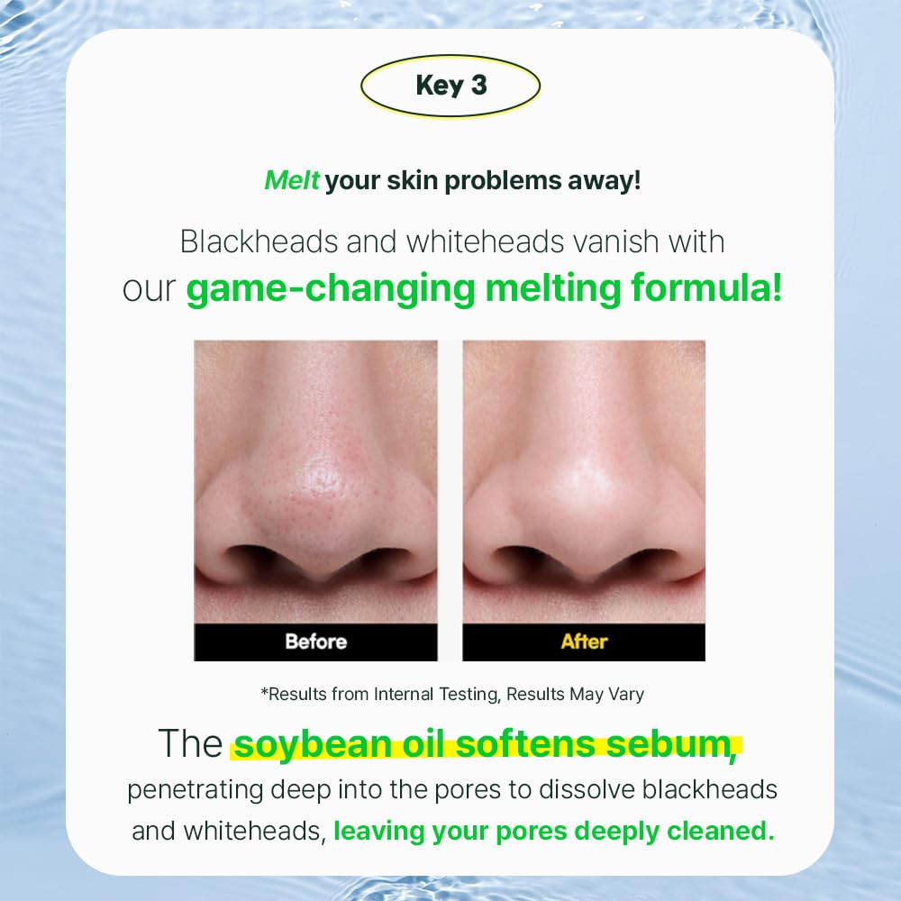 META FORET before and after pore visual demonstrating visible residue removal benefit