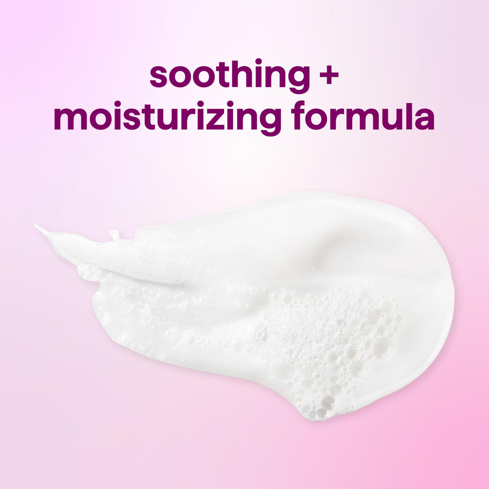 Method body wash being poured into hand for easy application benefit