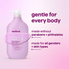 Method in-shower lifestyle photo showing fresh scent and daily routine benefit