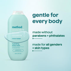 Method Coco Twist bottle showing 80% recycled plastic composition for sustainable benefit