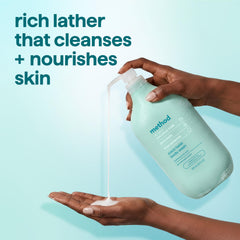 Method pouring texture of gel illustrating moisturizing emollients effect