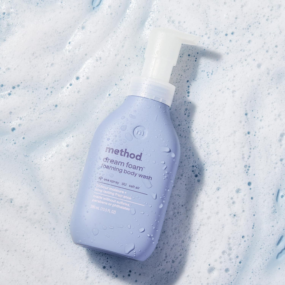 Method Dream Foam label detail showing ingredients and scent benefit