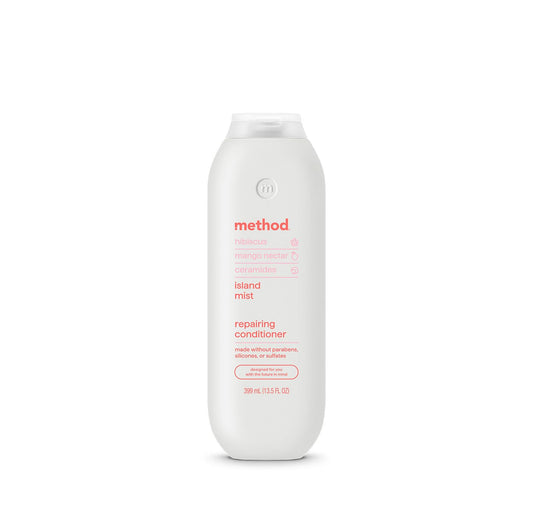 Method bottle front packaging showing island mist scent and size for easy identification