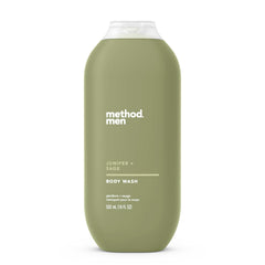 Method Juniper + Sage front bottle view showing label and volume benefits