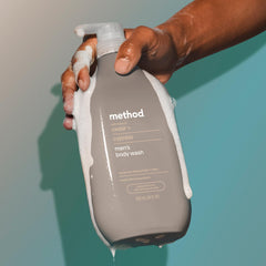 Method label close-up with ingredients and Leaping Bunny cruelty-free benefit