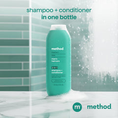 Method bottle on bathroom counter in morning routine scene, suggests fresh start